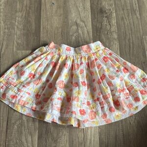 Floral Print Skirt in White, Pink, and Yellow